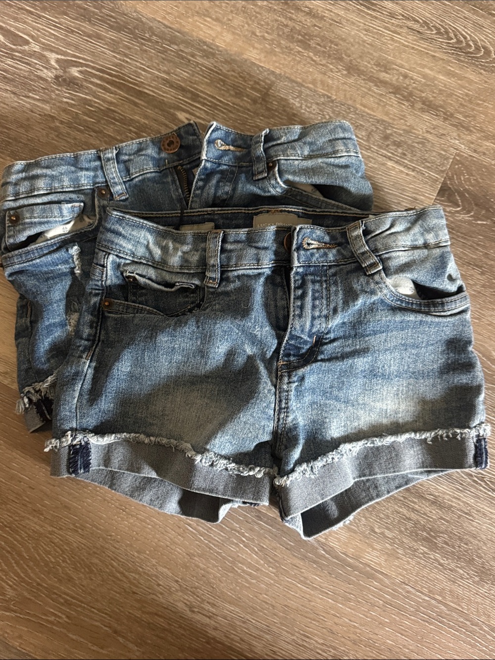 Lucky Brand Distressed Denim Jean Shorts - Blue